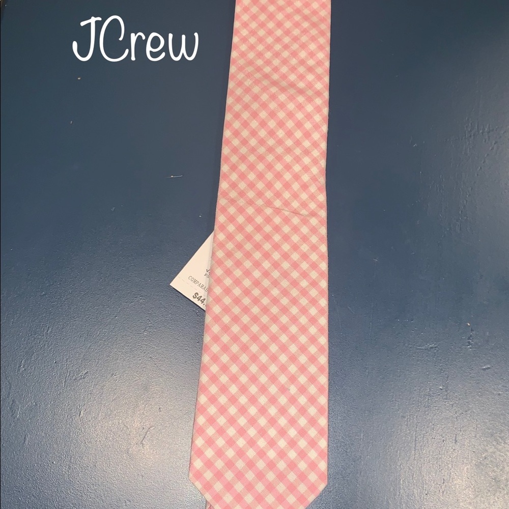NWT- JCrew Pink Plaid Tie for Men